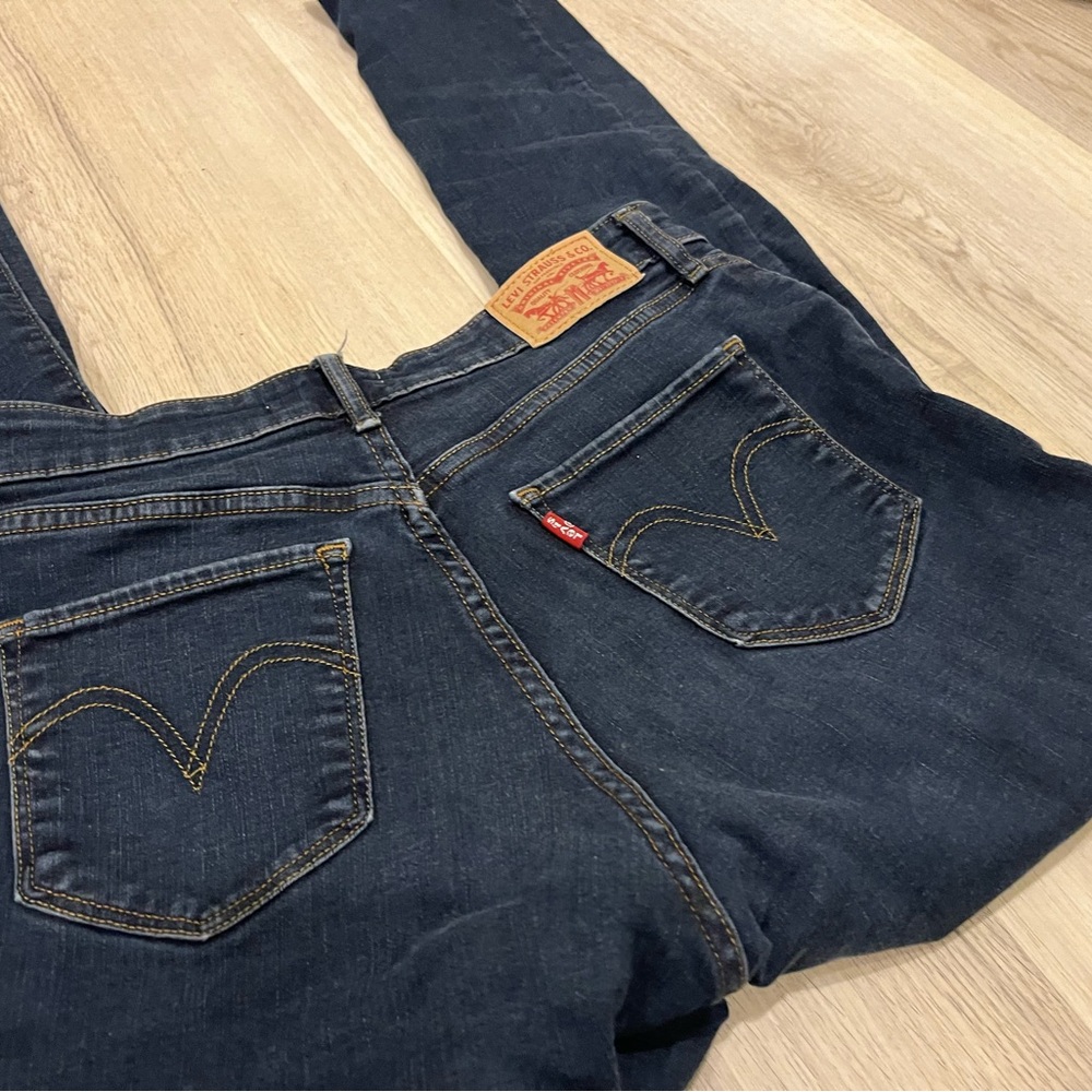 Levi's Women's Classic Indigo Straight Leg Skinny Jeans Mid Rise 28